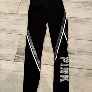 Black and Silver PINK Leggings